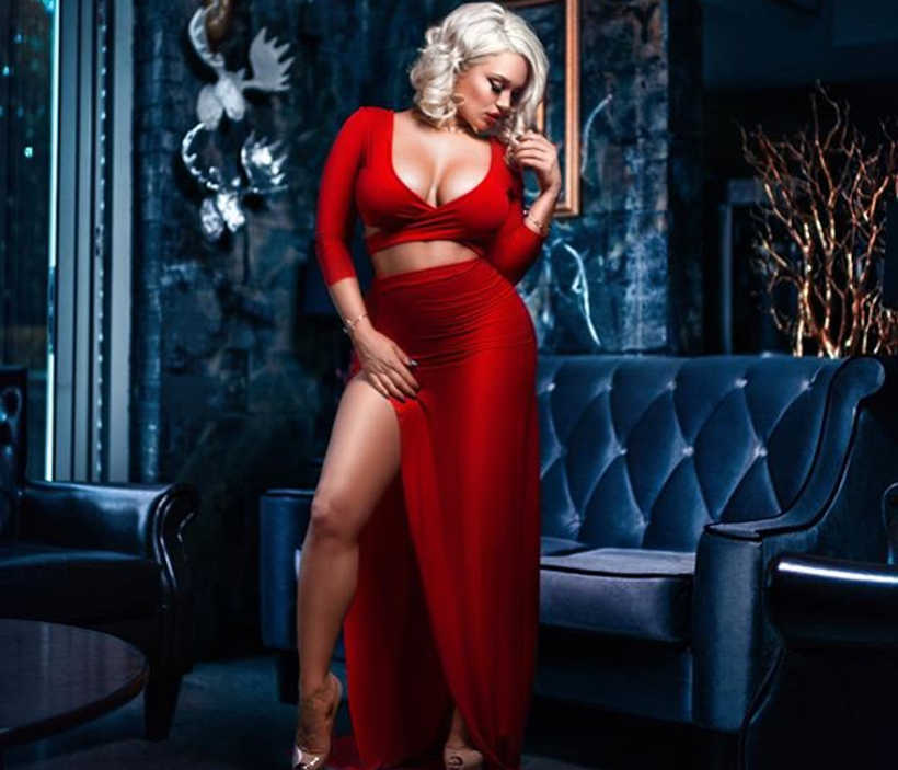Jessica Kylie Top Model on Photoshot in sexy red dress - AngryGIF