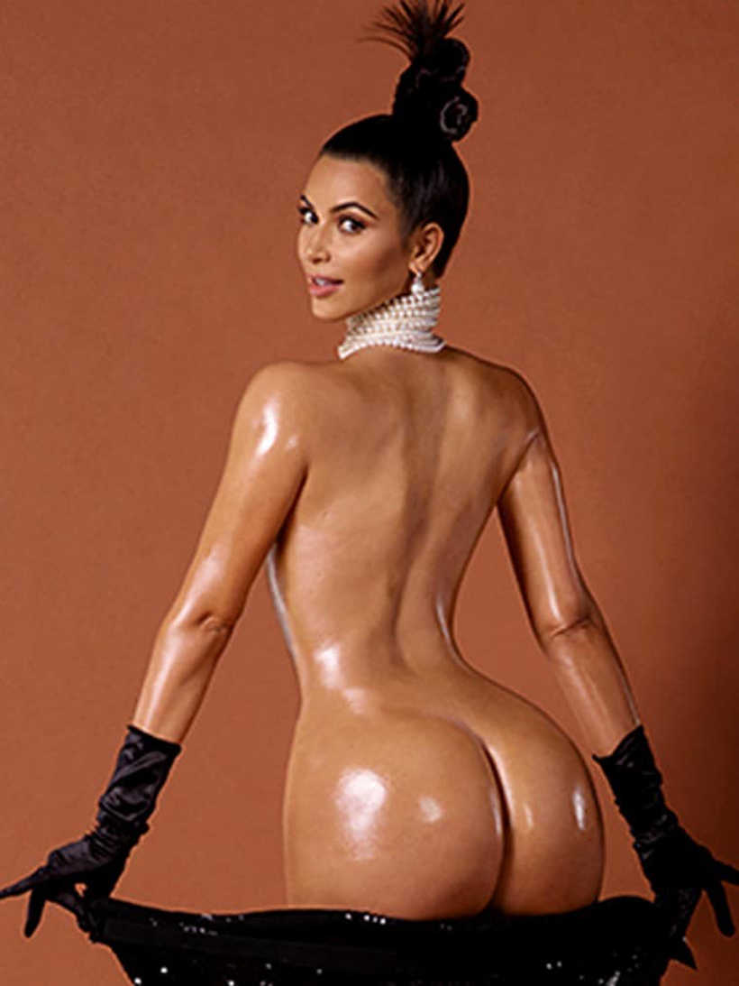 Kim Kardashian shows Naked Buttocks - AngryGIF