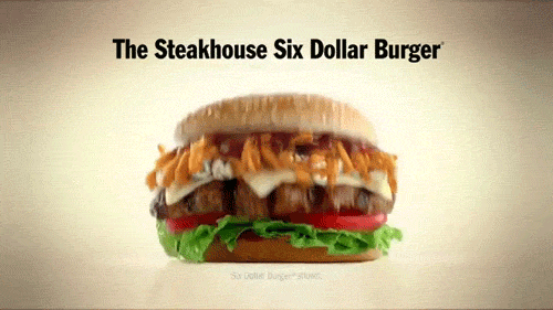GIF Animated Advertising Burger - Marketing on AngryGIF