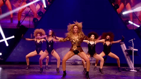 Beyoncé in concert shows a sexy dynamic dance - AngryGIF